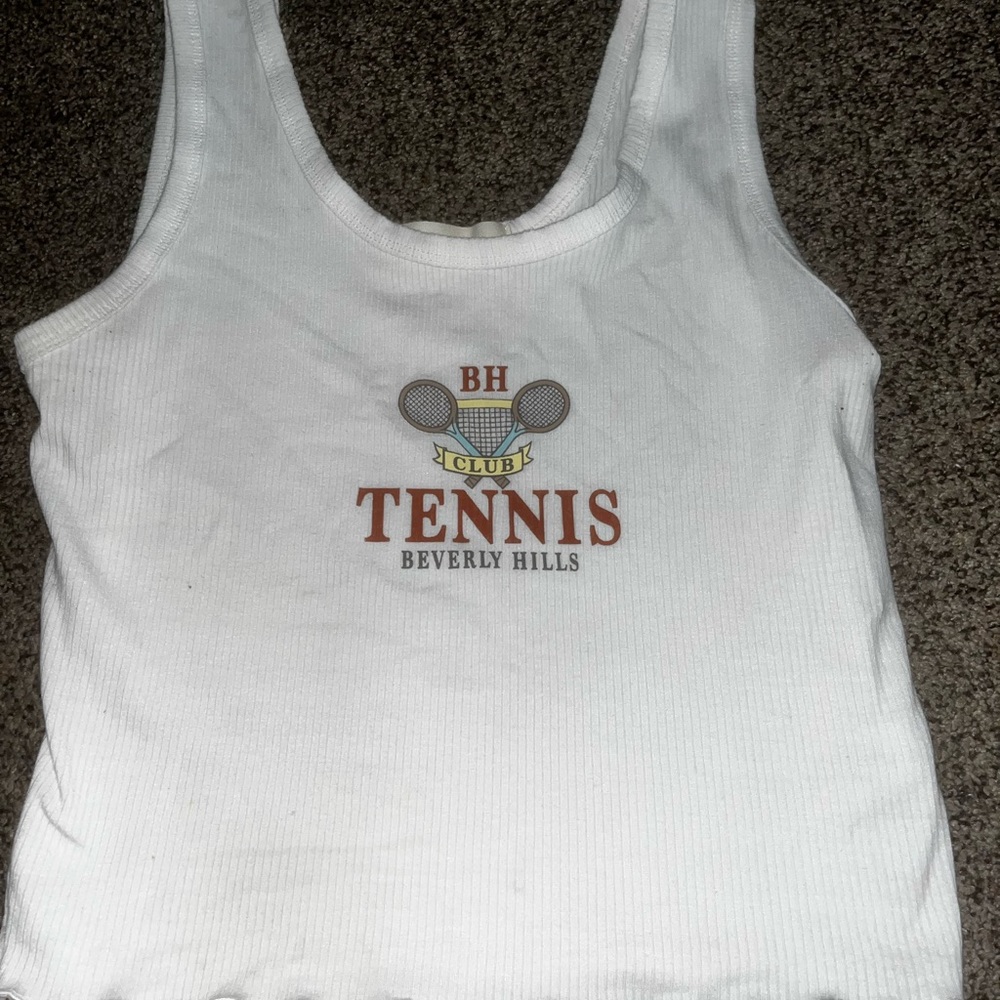 White tennis tank